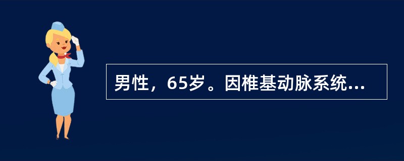 男性，65岁。因椎基动脉系统脑血栓形成入院，其临床表现中哪项不应出现？（　　）