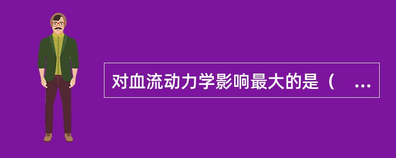 对血流动力学影响最大的是（　　）。