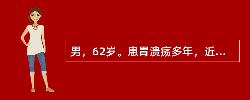 男，62岁。患胃溃疡多年，近年来上腹痛发作频繁，出现无规律，体重减轻，营养不良，胃钡餐透视见有龛影，该患者最需要进行下列哪项检查？（　　）