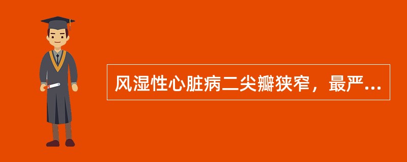 风湿性心脏病二尖瓣狭窄，最严重的并发症（　　）。