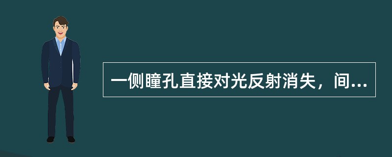 一侧瞳孔直接对光反射消失，间接对光反射存在，病变在（　　）。