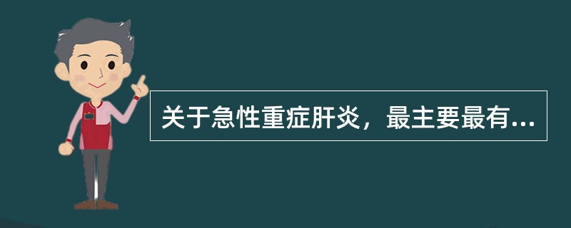 关于急性重症肝炎，最主要最有诊断意义的临床表现是（　　）。