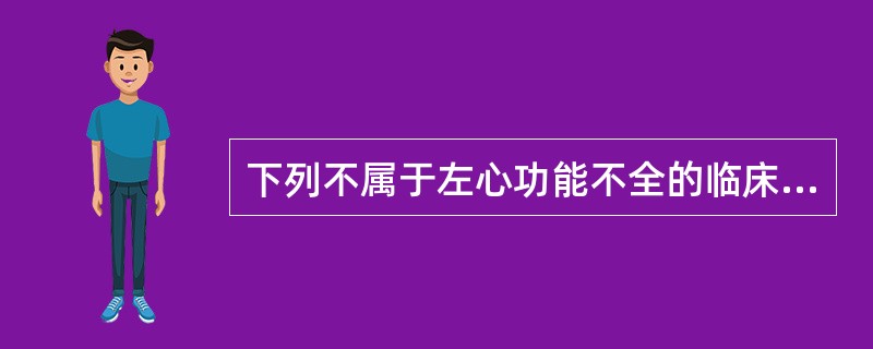 下列不属于左心功能不全的临床表现的是