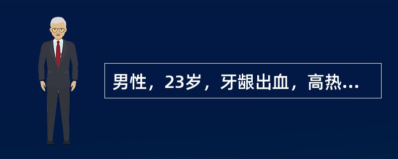 男性，23岁，牙龈出血，高热2周，查体：胸骨压痛，肝脾不大，下肢皮肤散在瘀点，WBC96×109/L，Hb110g/L，PLT24×109/L。最可能的诊断是（　　）。