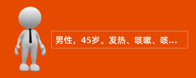 男性，45岁。发热、咳嗽、咳黄脓痰2个月住院。X线胸片诊断为右上肺脓疡。化验：RBC3.0×1012/L，Hb80g/L，WBC23×109/L，N0.90（90％），确认贫血是慢性感染引起，下列哪项