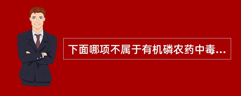 下面哪项不属于有机磷农药中毒表现？（　　）
