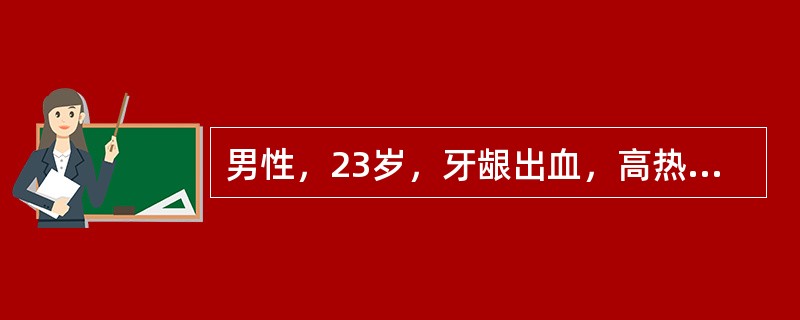 男性，23岁，牙龈出血，高热2周，查体：胸骨压痛，肝脾不大，下肢皮肤散在瘀点，WBC 96×109/L，Hb 110g/L，PLT 24×109/L。最可能的诊断是（　　）。