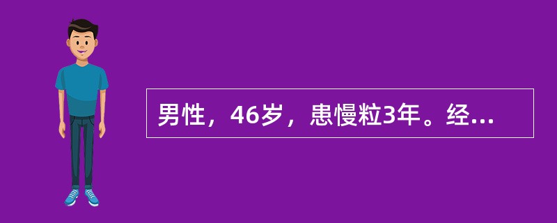 男性，46岁，患慢粒3年。经检查无贫血，WBC 345×109/L，骨髓原始细胞占13％，Ph染色体阳性。患者处于慢粒的阶段属于（　　）。