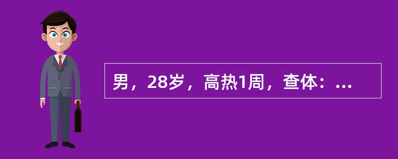 男，28岁，高热1周，查体：贫血貌，皮肤大量瘀斑和散在出血点，浅表淋巴结、肝、脾均不肿大，白细胞3.4×109/L，血红蛋白70g/L，血小板15×109/L。不可能的诊断为（　　）。