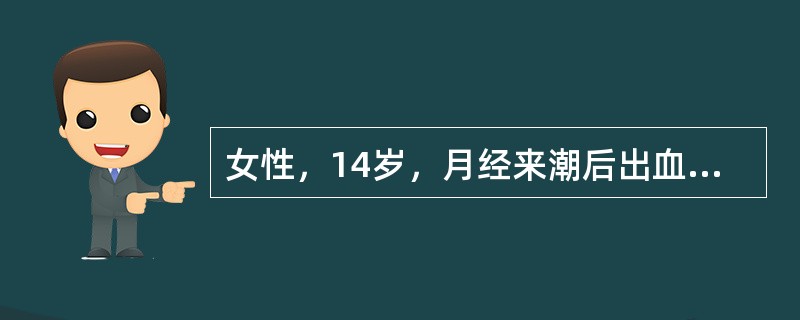 女性，14岁，月经来潮后出血不止伴皮肤瘀点、瘀斑。发病前2周有感冒史，脾轻度肿大，PLT20×109/L，PAIgG和PAC3升高，PT正常，骨髓象示增生活跃，巨核细胞增多，颗粒型为主。诊断为（　　）