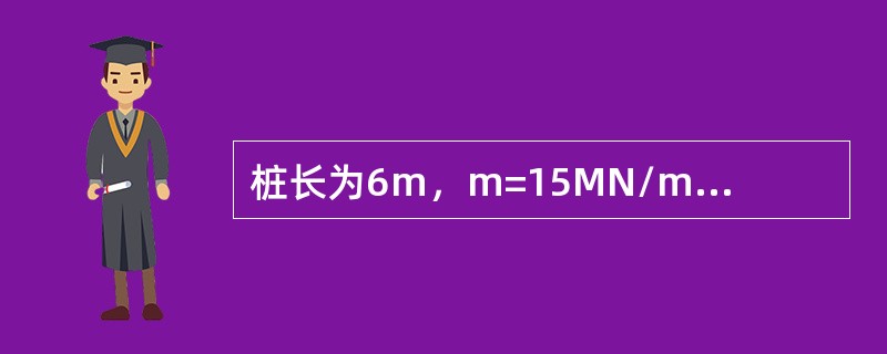 桩长为6m，m=15MN/m4，其他条件同例题26，桩顶容许水平位移为4mm时单