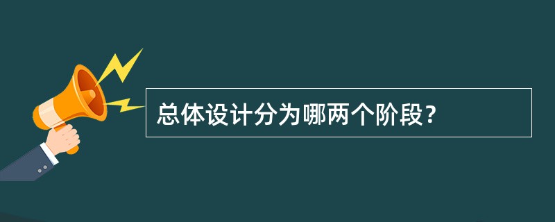 总体设计分为哪两个阶段？