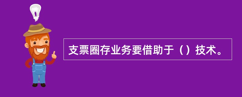 支票圈存业务要借助于（）技术。