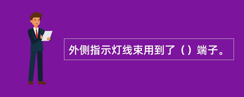 外侧指示灯线束用到了（）端子。