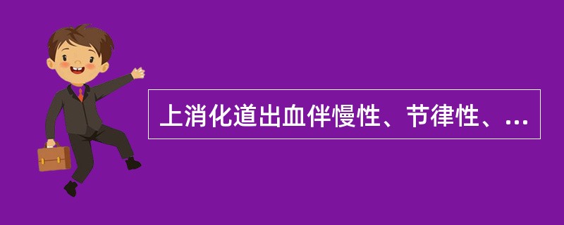 上消化道出血伴慢性、节律性、周期性上腹痛，诊断考虑为（）.