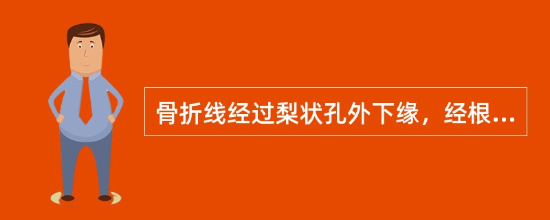 骨折线经过梨状孔外下缘，经根尖下，过颧牙槽嵴，至上颌结节上方的是()骨折经过鼻骨