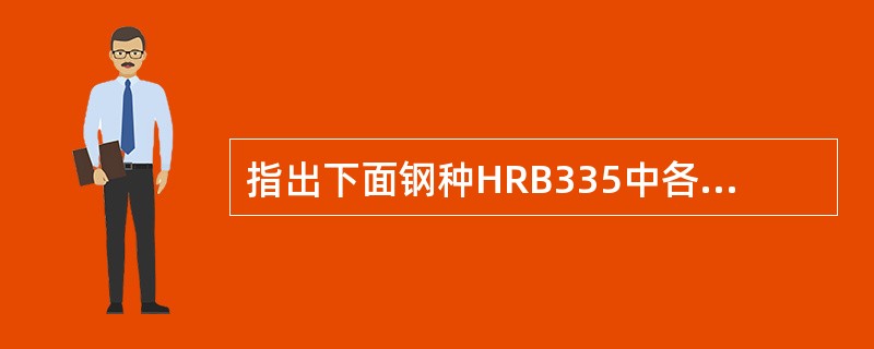 指出下面钢种HRB335中各符号的意义，H代表（），的代表（），B代表（），33
