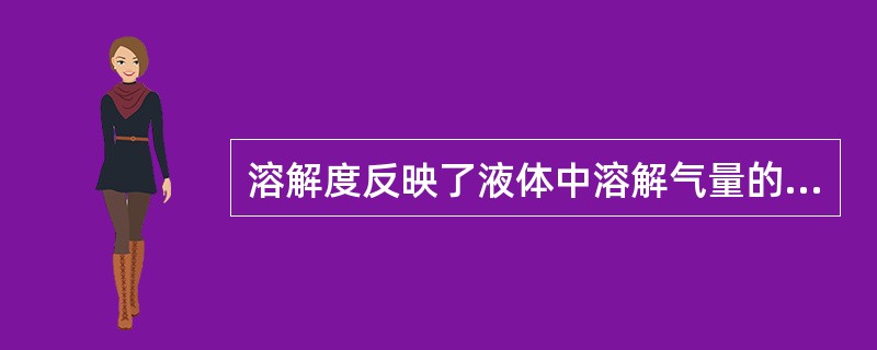 溶解度反映了液体中溶解气量的（），而溶解系数则反映了液体溶解气体的（）。如果溶解