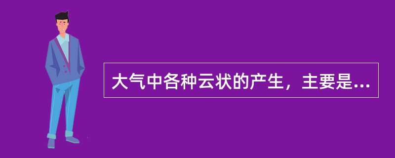 大气中各种云状的产生，主要是空气上升运动的形式不同所造成的。