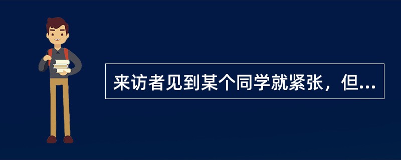 来访者见到某个同学就紧张，但又不知道原因，咨询师让他记录下每次紧张前的想法，这么