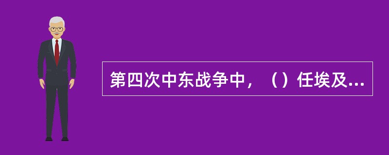 第四次中东战争中，（）任埃及军队的总参谋长并立下赫赫战功。