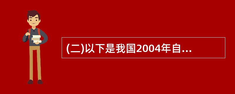 (二)以下是我国2004年自然资源和人口统计资料: 请根据这些资料计算以下分析指