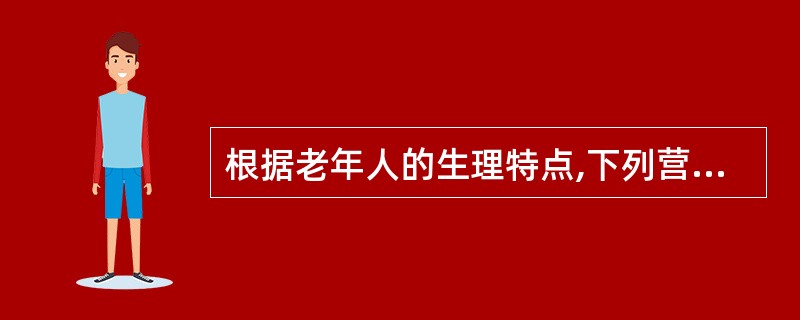 根据老年人的生理特点,下列营养素的供给量哪项是正确的