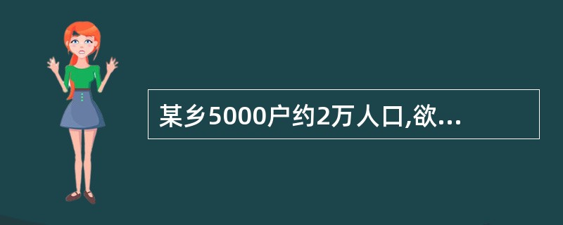 某乡5000户约2万人口,欲抽其1£¯5人口进行结核感染状况调查,随机抽取几个村