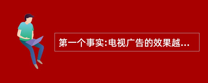 第一个事实:电视广告的效果越来越差。一项跟踪调查显示,在电视广告所推出的各种商品