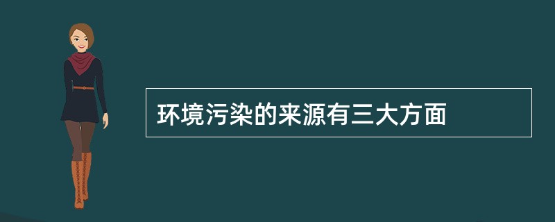 环境污染的来源有三大方面