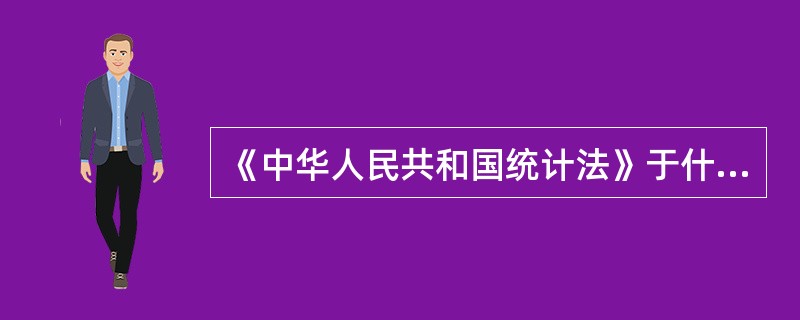 《中华人民共和国统计法》于什么时间由全国人大常委会审议通过( )。