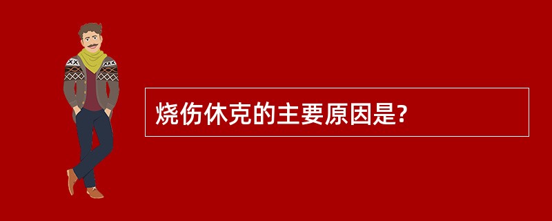 烧伤休克的主要原因是?