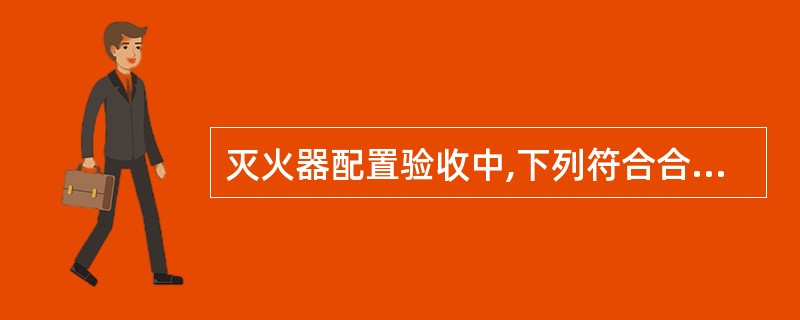 灭火器配置验收中,下列符合合格验收判定条件的是( )。