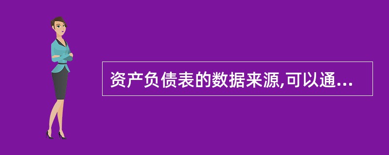 资产负债表的数据来源,可以通过以下几种方式获得( )。