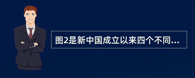 图2是新中国成立以来四个不同时期的人口年龄结构金字塔时图,按时间先后排序正确的是