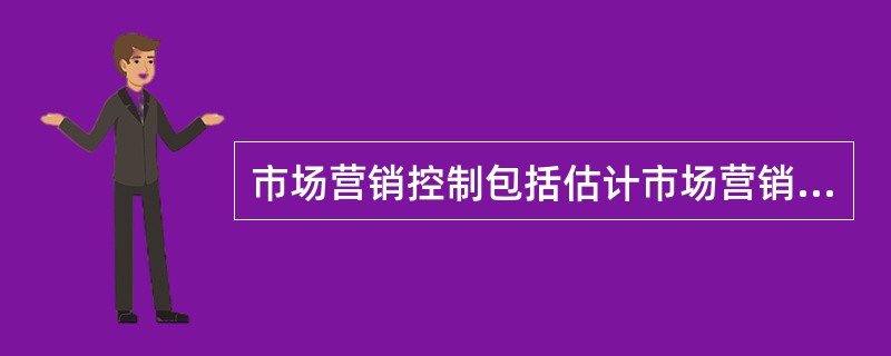 市场营销控制包括估计市场营销战略和计划的成果,并采取正确的行动以保证实现目标。