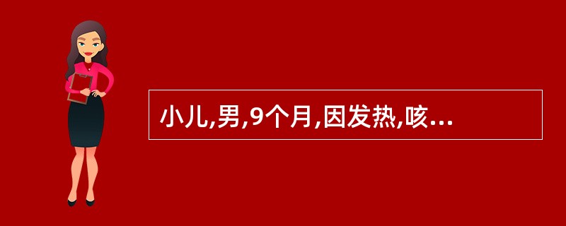 小儿,男,9个月,因发热,咳嗽,精神弱,食欲降低,呕吐1天后出现惊厥前来就诊。护