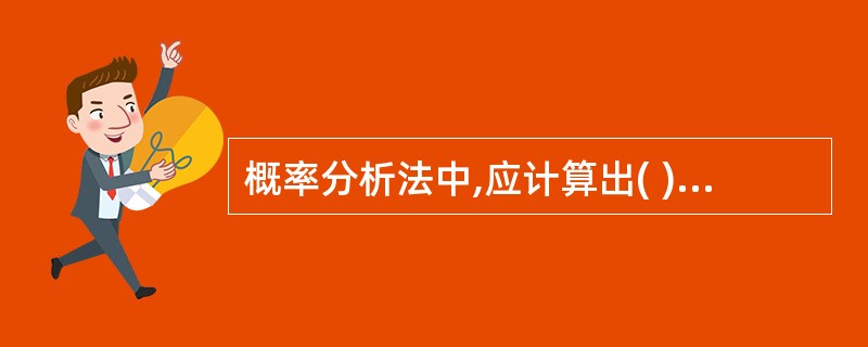 概率分析法中,应计算出( ),表明该风险因素的风险程度。