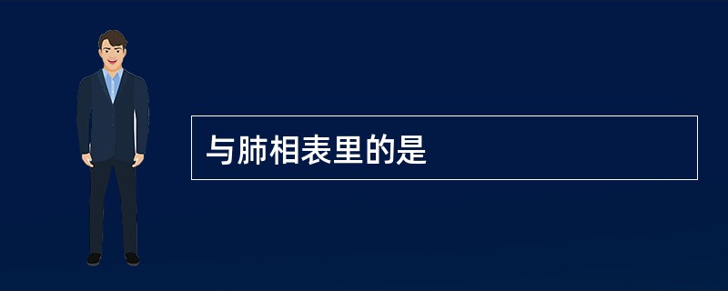 与肺相表里的是