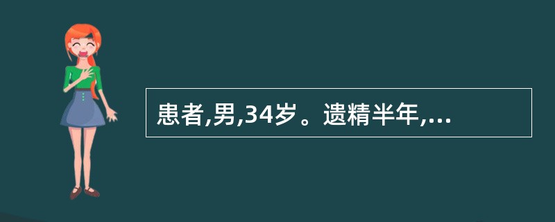 患者,男,34岁。遗精半年,腰脊痰痛,头晕耳鸣,骨蒸潮热,虚烦盗汗,口燥咽干,舌