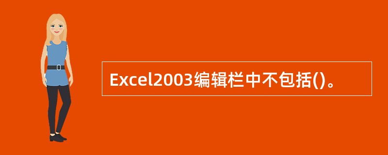 Excel2003编辑栏中不包括()。