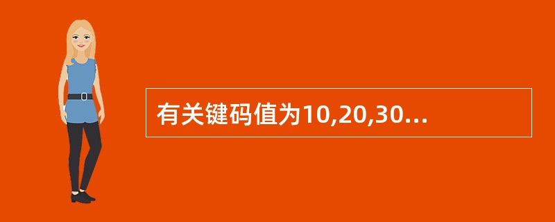 有关键码值为10,20,30的三个结点。按所有可能的插入顺序去构造二叉排序树,能