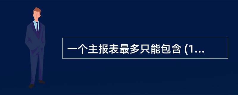 一个主报表最多只能包含 (12) 子窗体或子报表。