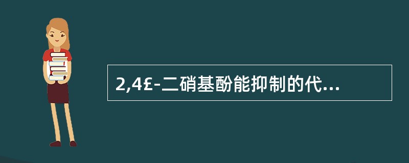 2,4£­二硝基酚能抑制的代谢途径是