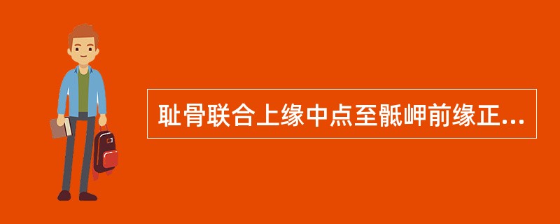 耻骨联合上缘中点至骶岬前缘正中间的距离