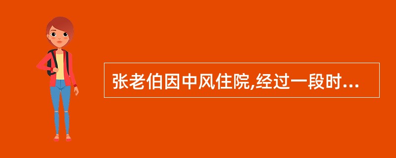 张老伯因中风住院,经过一段时间治疗,病情好转,正在恢复之中。张老伯希望能出院回家