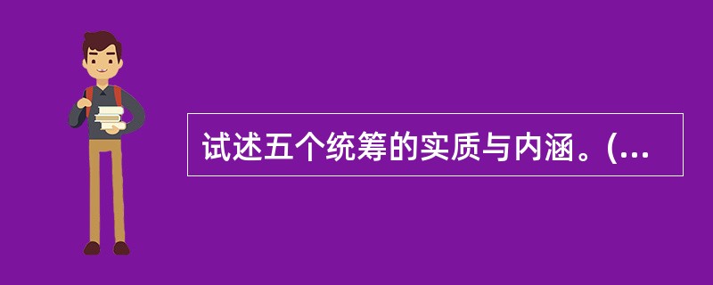 试述五个统筹的实质与内涵。(14分)