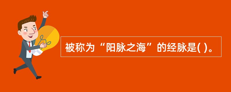 被称为“阳脉之海”的经脉是( )。