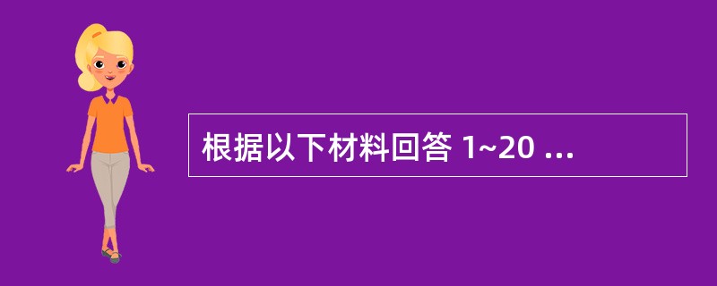 根据以下材料回答 1~20 题: Directions:Read the fol