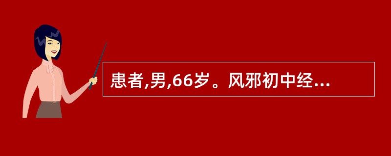 患者,男,66岁。风邪初中经络,口眼歪斜,舌强不能言语,手足不能运动。治疗应首选